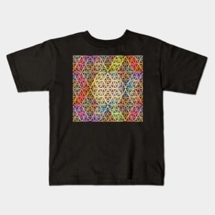 Colorful circles (dark background) Kids T-Shirt